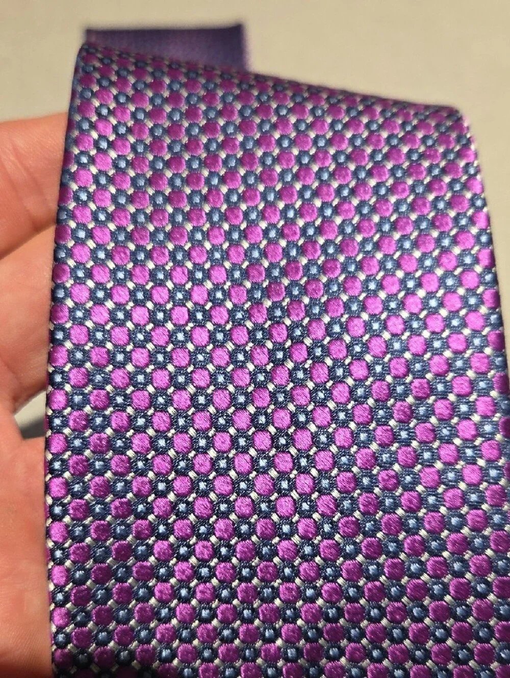 Elegant Purple Micro-Textured Men's Tie